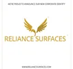 A picture of reliance surfaces logo.